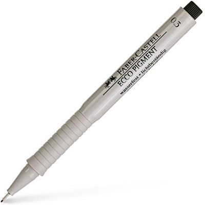 Faber-Castell Penna a inchiostro Ecco Pigment, 0,3 mm, nero Faber-Castell Penna a inchiostro Ecco Pigment, 0,3 mm, nero