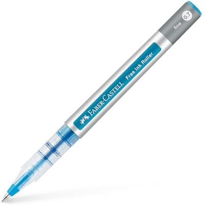 Faber-Castell Penna a sfera a inchiostro Free Ink, blu chiaro, 0,4 mm Penna roller con inchiostro a prova di documento e sistema Free Ink per la scuola, l’ufficio e gli appunti Faber-Castell Penna a sfera a inchiostro Free Ink, blu chiaro, 0,4 mm Penna roller con inchiostro a prova di documento e sistema Free Ink per la scuola, l’ufficio e gli appunti