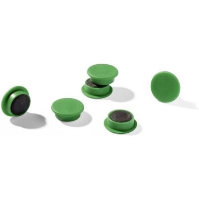 Durable Magneti in plastica colorata, 37 mm (diametro), forza magnetica 3000 p, verde, confezione da 20 pezzi Durable Magneti in plastica colorata, 37 mm (diametro), forza magnetica 3000 p, verde, confezione da 20 pezzi