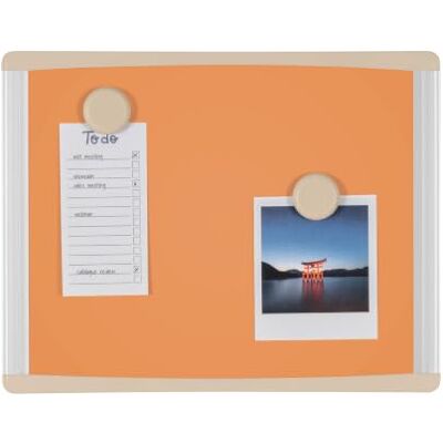 Bi-Office Lavagna magnetica Inka Tangerine, 28x21,6cm, Superficie in Acciaio Laccato, Cornice in alluminio e plastica beige Bi-Office Lavagna magnetica Inka Tangerine, 28x21,6cm, Superficie in Acciaio Laccato, Cornice in alluminio e plastica beige