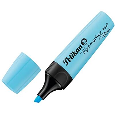 Pelikan 10 evidenziatori blu pastello 490, 10 pezzi, con punta a scalpello Pelikan 10 evidenziatori blu pastello 490, 10 pezzi, con punta a scalpello