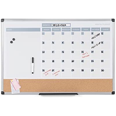 Bi-Office Lavagna Cancellabile a Secco, Planner Mensile, Cornice In Plastica, 60 x 45 cm Bi-Office Lavagna Cancellabile a Secco, Planner Mensile, Cornice In Plastica, 60 x 45 cm