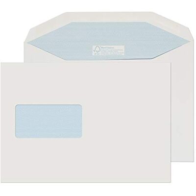 Blake Environmental 162 x 229 mm 130 g/m2 Portafoglio per spedizioni Gommato () Bianco, Confezione da 500 Blake Environmental 162 x 229 mm 130 g/m2 Portafoglio per spedizioni Gommato () Bianco, Confezione da 500