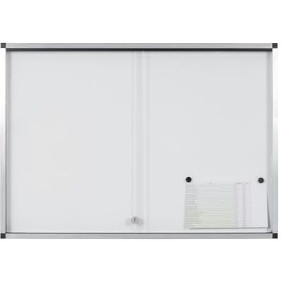 Bi-Office Exhibit Extra Vetrina Espositiva Magnetica, 10xA4, Superficie in Acciaio Laccato, Porta in Vetro, Cornice in Alluminio Bi-Office Exhibit Extra Vetrina Espositiva Magnetica, 10xA4, Superficie in Acciaio Laccato, Porta in Vetro, Cornice in Alluminio
