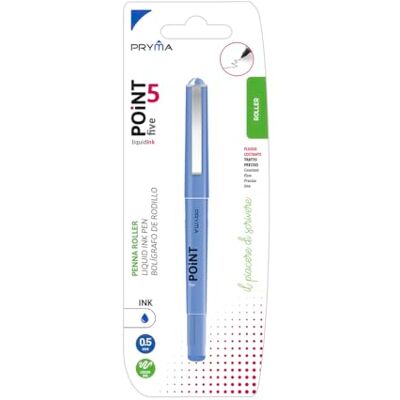 Pryma Penna Roller Point 0.5 mm – Inchiostro Blu, Scrittura Scorrevole e Precisa, Ideale per Ufficio, Scuola e Uso Quotidiano Pryma Penna Roller Point 0.5 mm – Inchiostro Blu, Scrittura Scorrevole e Precisa, Ideale per Ufficio, Scuola e Uso Quotidiano