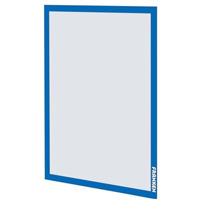 Franken Cornice adesiva per informazioni, formato DIN A3, 2 pezzi, formato alto e orizzontale, pellicola rigida trasparente con chiusura magnetica, colore: blu Franken Cornice adesiva per informazioni, formato DIN A3, 2 pezzi, formato alto e orizzontale, pellicola rigida trasparente con chiusura magnetica, colore: blu