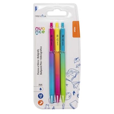 Pryma Set 3 Penne a Scatto a Sfera 1mm Blu – Scrittura Scorrevole e Precisa, Ideali per Ufficio, Scuola e Casa Pryma Set 3 Penne a Scatto a Sfera 1mm Blu – Scrittura Scorrevole e Precisa, Ideali per Ufficio, Scuola e Casa