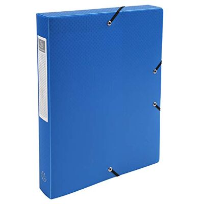 Exacompta rif. 8 cartelle portaprogetti con elastici Opak in polipropilene dorso 4cm 25X33cm per formato A4 colore blu consegnate già montate Exacompta rif. 8 cartelle portaprogetti con elastici Opak in polipropilene dorso 4cm 25X33cm per formato A4 colore blu consegnate già montate