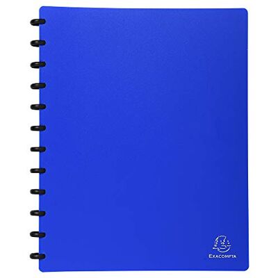 Exacompta Cartella con 30 buste con anelli, formato A4, colore: Blu Exacompta Cartella con 30 buste con anelli, formato A4, colore: Blu