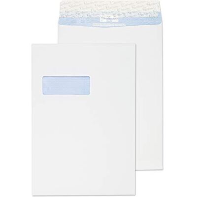 Blake Secure 324 x 229 mm 125 g/m2 Tasca Stacca e sigilla () Bianco, Confezione da 500 Blake Secure 324 x 229 mm 125 g/m2 Tasca Stacca e sigilla () Bianco, Confezione da 500