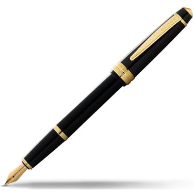 CROSS Bailey Light Penna stilografica, spessore M, in confezione regalo, colore: Nero con finiture dorate CROSS Bailey Light Penna stilografica, spessore M, in confezione regalo, colore: Nero con finiture dorate