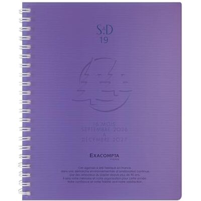 Exacompta Linicolor Sad 19 W Diario scolastico settimanale di ufficio spirale metallo settembre 2017 A Dicembre 2018, colori assortiti Exacompta Linicolor Sad 19 W Diario scolastico settimanale di ufficio spirale metallo settembre 2017 A Dicembre 2018, colori assortiti