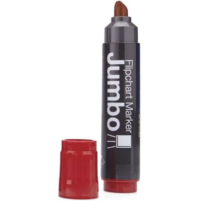Marcatori Flipchart JUMBO di Magnetoplan - Rosso, 10 mm, Confezione da 4 Marcatori Flipchart JUMBO di Magnetoplan - Rosso, 10 mm, Confezione da 4