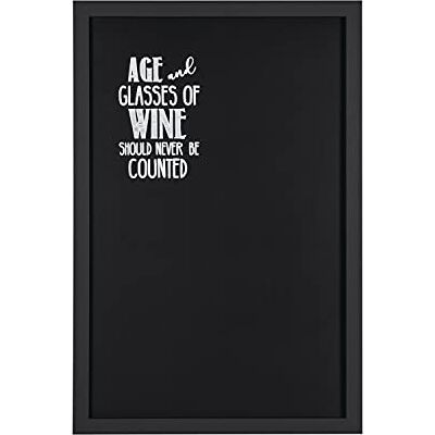 Bi-Office Lavagna Nera per Gesso Vino Quote, 400 x 600 mm, Cornice Nera Bi-Office Lavagna Nera per Gesso Vino Quote, 400 x 600 mm, Cornice Nera