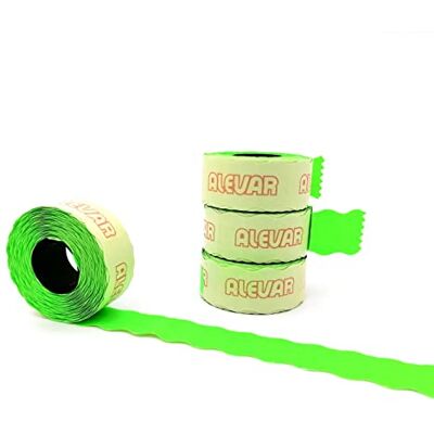 Alevar 26x16 Blister 10 Rotoli Etichette per Prezzatrice, Verde Fluo Permanente, 800 Etichette per Rotolo, Totale 8.000 Etichette Alevar 26x16 Blister 10 Rotoli Etichette per Prezzatrice, Verde Fluo Permanente, 800 Etichette per Rotolo, Totale 8.000 Etichette
