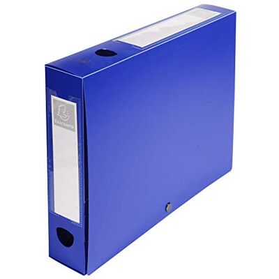 Exacompta 10 Scatole Archivio Polipropilene Opaco A4 Dorso 60mm Blu Exacompta 10 Scatole Archivio Polipropilene Opaco A4 Dorso 60mm Blu