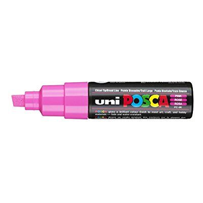 Posca Pennarello acrilico PC-8K con punta larga a cuneo rosa Pennarello con punta a cuneo da 8 mm per quasi tutte le superfici Posca Pennarello acrilico PC-8K con punta larga a cuneo rosa Pennarello con punta a cuneo da 8 mm per quasi tutte le superfici