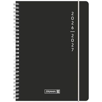 BRUNNEN Schülerkalender 2026/2027 "Plain Black" A5, Kunststoff BRUNNEN Schülerkalender 2026/2027 "Plain Black" A5, Kunststoff