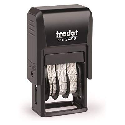 Trodat Printy 4810 Timbro con data, anno, mese, giorno, numeri autoinchiostranti, 3,8 mm, colore nero Trodat Printy 4810 Timbro con data, anno, mese, giorno, numeri autoinchiostranti, 3,8 mm, colore nero
