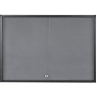 Bi-Office Exhibit Extra Vetrina Espositiva, 10xA4, Superficie in Feltro Grigio, Porta in Vetro, Cornice in Alluminio Antracite Bi-Office Exhibit Extra Vetrina Espositiva, 10xA4, Superficie in Feltro Grigio, Porta in Vetro, Cornice in Alluminio Antracite