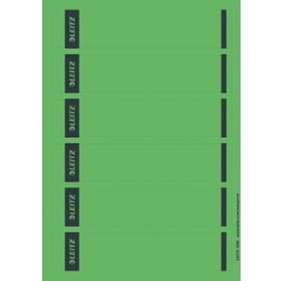 Leitz Etichette adesive A4 stampabili al PC per raccoglitori a leva in cartone, Formato corto e stretto, Verde, 39 x 192 mm, Cartoncino, , Confezione da 150 Leitz Etichette adesive A4 stampabili al PC per raccoglitori a leva in cartone, Formato corto e stretto, Verde, 39 x 192 mm, Cartoncino, , Confezione da 150