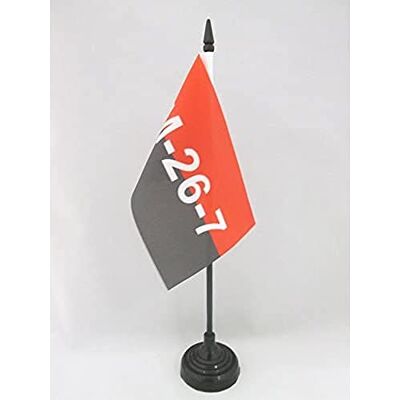 AZ FLAG Bandiera da Tavolo Movimento del 26 luglio di Cuba 15x10 cm Uso interno bandiera da tavolo de Fidel Castro Cuba Movimiento 26 de Julio finitura cucita e bordi rinforzati poliestere 100D AZ FLAG Bandiera da Tavolo Movimento del 26 luglio di Cuba 15x10 cm Uso interno bandiera da tavolo de Fidel Castro Cuba Movimiento 26 de Julio finitura cucita e bordi rinforzati poliestere 100D
