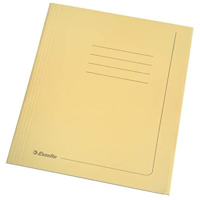 Esselte MANILLA, 25 pezzi Cartelline 3 lembi A4 espandibili, Cartoncino 295 gr, 25 x 35 cm, 100% riciclato Giallo Esselte MANILLA, 25 pezzi Cartelline 3 lembi A4 espandibili, Cartoncino 295 gr, 25 x 35 cm, 100% riciclato Giallo