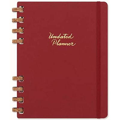 Moleskine Agenda Non Datata, Agenda a Spirale di 12 Mesi con Copertina Rigida, Formato XL 20 x 25 cm, Crush Cherry Moleskine Agenda Non Datata, Agenda a Spirale di 12 Mesi con Copertina Rigida, Formato XL 20 x 25 cm, Crush Cherry