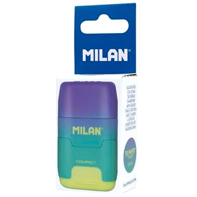 MILAN Scatola con gancio affilatrice COMPACT Sunset lilla-giallo , MILAN Scatola con gancio affilatrice COMPACT Sunset lilla-giallo ,