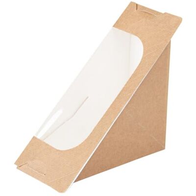Garcia de Pou 50 pezzi Scatole sandwich triangolari + finestra autoadesiva 'Thepack' 220 G/M2 + Opp 12,4 x 12,4 x 5,5 cm naturale cartone ondulato Nano-Micro Garcia de Pou 50 pezzi Scatole sandwich triangolari + finestra autoadesiva 'Thepack' 220 G/M2 + Opp 12,4 x 12,4 x 5,5 cm naturale cartone ondulato Nano-Micro