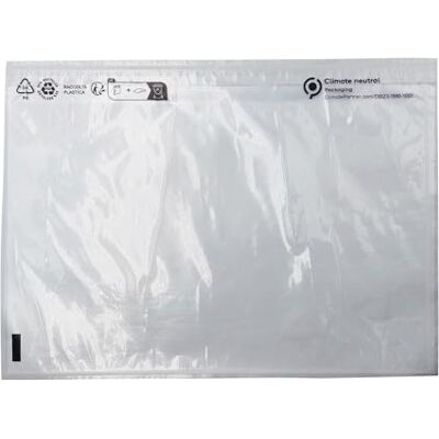 Blasetti Busta Sovracollo Portadocumenti POLYADEX. Buste sovrapacco autoadesive per spedizioni, Confezione 500 pezzi, Colore trasparente, Formato C4 26,2x33 cm Blasetti Busta Sovracollo Portadocumenti POLYADEX. Buste sovrapacco autoadesive per spedizioni, Confezione 500 pezzi, Colore trasparente, Formato C4 26,2x33 cm