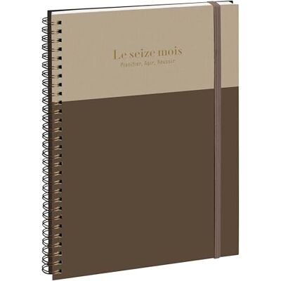 Exacompta Agenda settimanale da ufficio SAD 29S Gustave, 21 x 29,7 cm, da settembre 2026 a dicembre 2027-16 mesi, colore: marrone/grigio Exacompta Agenda settimanale da ufficio SAD 29S Gustave, 21 x 29,7 cm, da settembre 2026 a dicembre 2027-16 mesi, colore: marrone/grigio