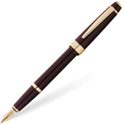 CROSS Bailey Light Penna stilografica, spessore M, in confezione regalo, colore rosso con raccordi dorati, 1 pezzo (confezione da 1) CROSS Bailey Light Penna stilografica, spessore M, in confezione regalo, colore rosso con raccordi dorati, 1 pezzo (confezione da 1)