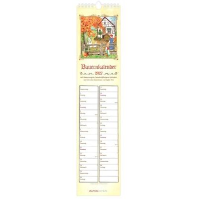 Alpha Bauernkalender 2027: Streifenkalender 11,3x49,5 cm mit 100-jährigem Kalender & Bauernregeln, Ferienübersicht, Feiertagen & Notizfeld Alpha Bauernkalender 2027: Streifenkalender 11,3x49,5 cm mit 100-jährigem Kalender & Bauernregeln, Ferienübersicht, Feiertagen & Notizfeld