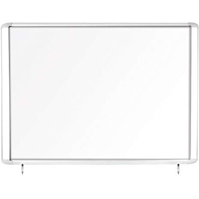 Bi-Office Mastervision Bacheca Per Esterni In Alluminio Con Cerniere Lato Superiore, Superficie Magnetica Scrivibile A Secco, Resistente alle Intemperie, 6xA4 Bi-Office Mastervision Bacheca Per Esterni In Alluminio Con Cerniere Lato Superiore, Superficie Magnetica Scrivibile A Secco, Resistente alle Intemperie, 6xA4