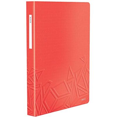 Leitz Urban Chic, Portalistino in Polipropilene, 80 Buste, Formato A4, Rosso Chiaro Leitz Urban Chic, Portalistino in Polipropilene, 80 Buste, Formato A4, Rosso Chiaro