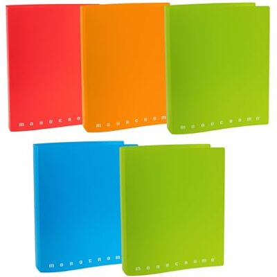Pigna , Raccoglitore con anelli f.to A4, MONOCROMO PPL, raccoglitori con anelli, diametro 16, Organizzazione Documenti, Formato A4 27x32 centimetri, 5 pz. Pigna , Raccoglitore con anelli f.to A4, MONOCROMO PPL, raccoglitori con anelli, diametro 16, Organizzazione Documenti, Formato A4 27x32 centimetri, 5 pz.