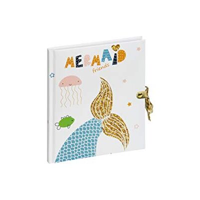 Pagna Diario Mermaid 128S con lucchetto bianco Pagna Diario Mermaid 128S con lucchetto bianco