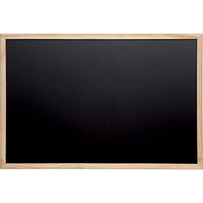 MAUL Lavagna da parete nera 60x80 cm con cornice in legno scrivibile con gesso, facile da pulire a secco, appendibile in verticale o orizzontale, look caldo per casa e ufficio MAUL Lavagna da parete nera 60x80 cm con cornice in legno scrivibile con gesso, facile da pulire a secco, appendibile in verticale o orizzontale, look caldo per casa e ufficio