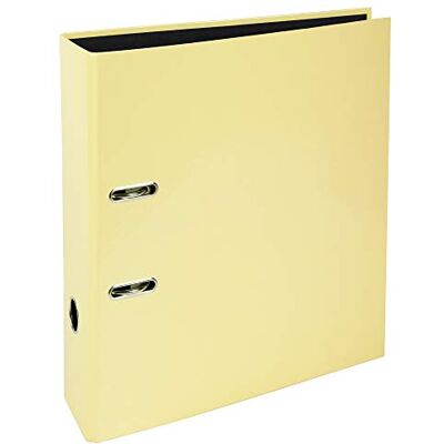 Exacompta Rif. 53569E Cartone da 10 raccoglitori a leva A4 Prem'Touch AQUAREL con dorso da 80 mm, meccanico 80 mm, dimensioni esterne: 32 x 28,5 x 8 cm, formato A4, colore giallo limone Exacompta Rif. 53569E Cartone da 10 raccoglitori a leva A4 Prem'Touch AQUAREL con dorso da 80 mm, meccanico 80 mm, dimensioni esterne: 32 x 28,5 x 8 cm, formato A4, colore giallo limone