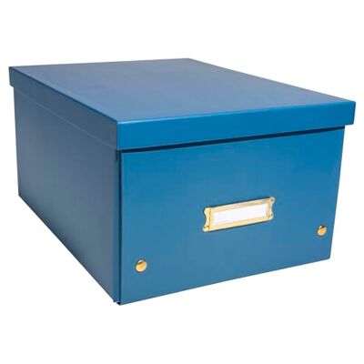 Exacompta Rif. 62352E Cartone da 5 scatole portaoggetti Neo Deco consegnate piatte facili da montare grazie ai bottoni automatici formato A4 dimensioni 27 x 36 x 20 cm colore blu Exacompta Rif. 62352E Cartone da 5 scatole portaoggetti Neo Deco consegnate piatte facili da montare grazie ai bottoni automatici formato A4 dimensioni 27 x 36 x 20 cm colore blu