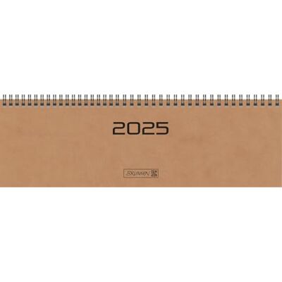 BRUNNEN Rubrica orizzontale modello 777 (2025), 2 pagine = 1 settimana, 326 × 102 mm, 112 pagine, copertina in cartone, marrone BRUNNEN Rubrica orizzontale modello 777 (2025), 2 pagine = 1 settimana, 326 × 102 mm, 112 pagine, copertina in cartone, marrone