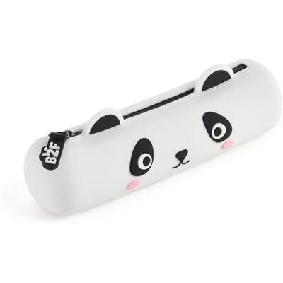 Back2Fun Astuccio Scolastico in Morbido Silicone, Portapenne con Cerniera e Manico, Dettagli in Rilievo, Dimensioni Ø45 x 185 mm, Stile Kawaii per il Ritorno a Scuola, Panda Back2Fun Astuccio Scolastico in Morbido Silicone, Portapenne con Cerniera e Manico, Dettagli in Rilievo, Dimensioni Ø45 x 185 mm, Stile Kawaii per il Ritorno a Scuola, Panda