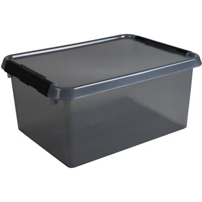 Helit Contenitore the comfort-line 15 L grigio trasparente, contenitore con coperchio Helit Contenitore the comfort-line 15 L grigio trasparente, contenitore con coperchio