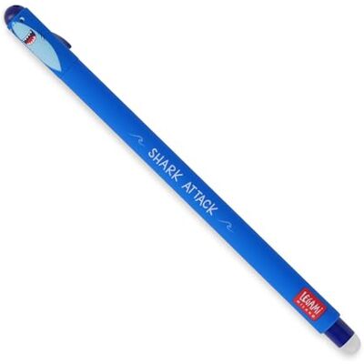 Legami Penna Gel Cancellabile, Sfera sull'Estremità per Rimuovere l'Inchiostro senza Consumare il Foglio, Tema Squalo, Inchiostro Blu Termosensibile, Diametro Punta 0.7 mm Legami Penna Gel Cancellabile, Sfera sull'Estremità per Rimuovere l'Inchiostro senza Consumare il Foglio, Tema Squalo, Inchiostro Blu Termosensibile, Diametro Punta 0.7 mm