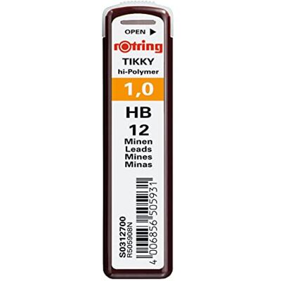 rotring Tikky ricariche per matita portamina1,0mmH10 pezzi (120 mine) rotring Tikky ricariche per matita portamina1,0mmH10 pezzi (120 mine)