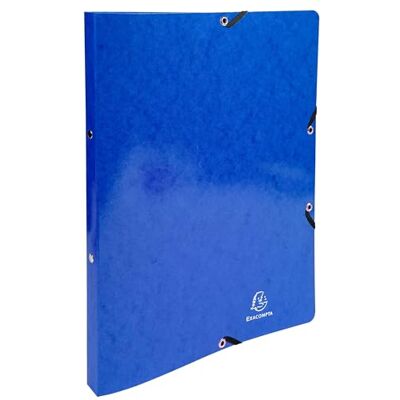 Exacompta Rif. 54882E Cartone da 20 raccoglitori per biglietti lucidi, con elastici, 2 anelli rotondi 15 mm, dorso 20 mm, dimensioni esterne: 32 x 25 cm, formato A4, blu scuro Exacompta Rif. 54882E Cartone da 20 raccoglitori per biglietti lucidi, con elastici, 2 anelli rotondi 15 mm, dorso 20 mm, dimensioni esterne: 32 x 25 cm, formato A4, blu scuro