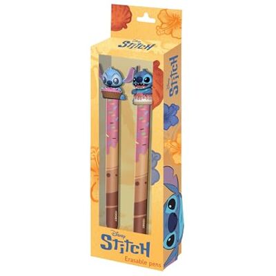 Disney Lilo e Stitch Mix-Confezione di 2 Penne Gel Cancellabili, Giallo, 9,5 x 23 cm Disney Lilo e Stitch Mix-Confezione di 2 Penne Gel Cancellabili, Giallo, 9,5 x 23 cm