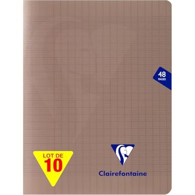 Clairefontaine Taccuini con graffette Mimesys, 17 x 22 cm, 48 pagine a quadretti grandi, carta bianca, 90 g, copertina in polipro, Clairefontaine Taccuini con graffette Mimesys, 17 x 22 cm, 48 pagine a quadretti grandi, carta bianca, 90 g, copertina in polipro,