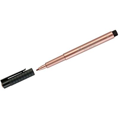 Faber-Castell Penna a inchiostro Pitt Artist Pen Metallic, rame, 1,5 mm Inchiostro da disegno resistente all’acqua e alla luce con effetto metallizzato per tocchi creativi Faber-Castell Penna a inchiostro Pitt Artist Pen Metallic, rame, 1,5 mm Inchiostro da disegno resistente all’acqua e alla luce con effetto metallizzato per tocchi creativi